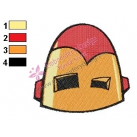 Head of Iron Man Embroidery Design